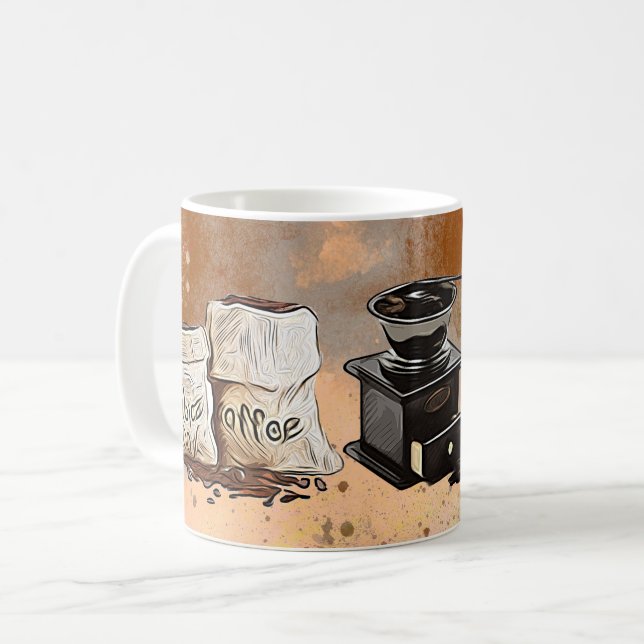 Taza De Café Molestador de café de barra linda (Anverso izquierdo)