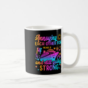 Taza De Café Molestándose el uno al otro durante 14 años aniver
