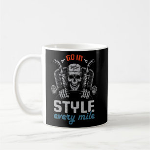 Taza De Café Molesto Camionero Conductor de Camiones Skeleton T