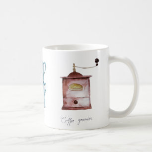 Taza De Café Molino de café acuático, olla y percolador