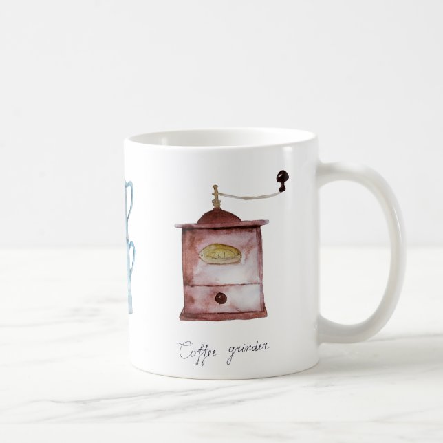 Taza De Café Molino de café acuático, olla y percolador (Derecha)