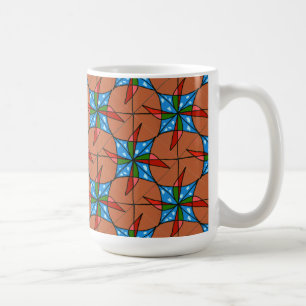 Taza De Café "Molino de viento de juguete con mosaico" Resumen