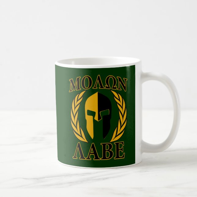 Taza De Café Molon despierta a los Laureles Espartanos en la Se (Derecha)