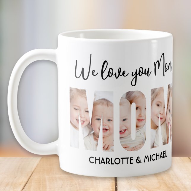 Taza De Café Mom 3 Photos Cutout Letters (Subido por el creador)
