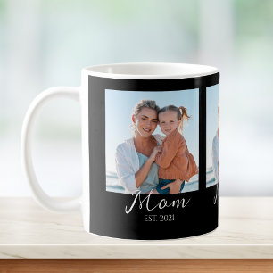 Taza De Café Mom Estableció Script Negro 3 Foto