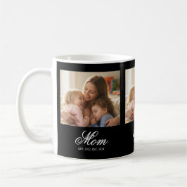 Taza De Café Mom Established 3 Script White 3 Photo