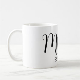Taza De Café Mom Established Big Script New Mom Gift 