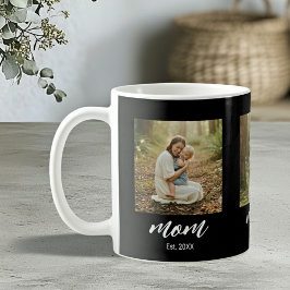 Taza De Café Mom Established Modern Script 3 Photo