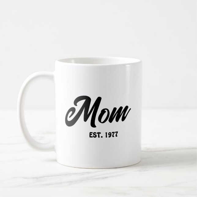 Taza De Café Mom Established New Mom Gift (Izquierda)