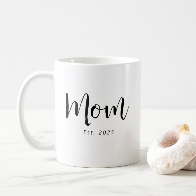 Taza De Café Mom Established New Mom Gift (Con donut)