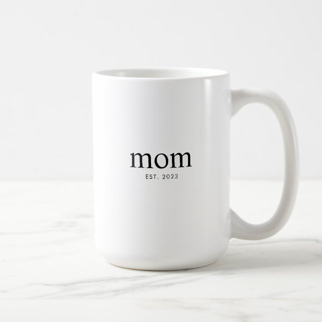 Taza De Café Mom Established New Mom Gift (Derecha)