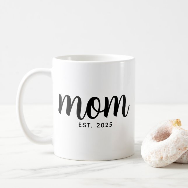 Taza De Café Mom Established New Mom Gift (Con donut)