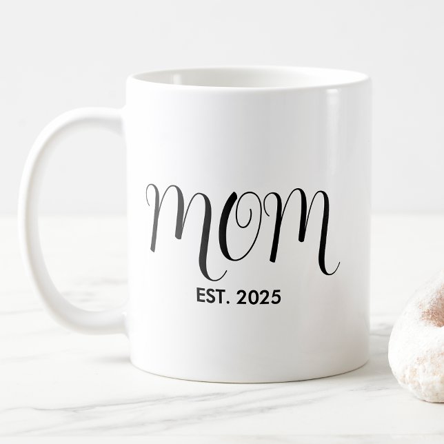 Taza De Café Mom Established New Mom Gift (Subido por el creador)