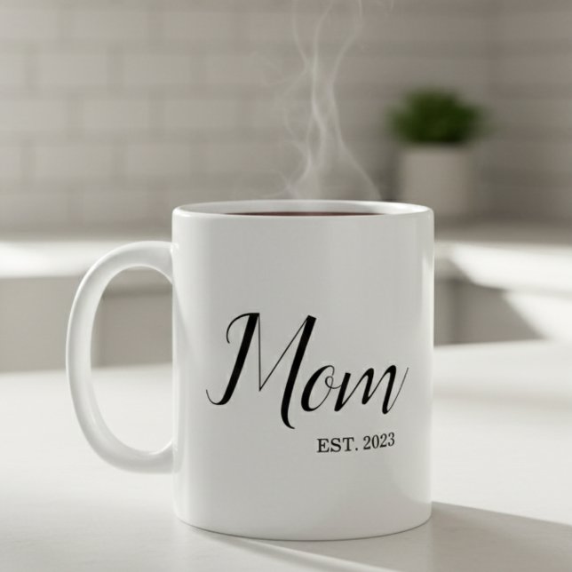 Taza De Café Mom Established New Mom Gift (Subido por el creador)