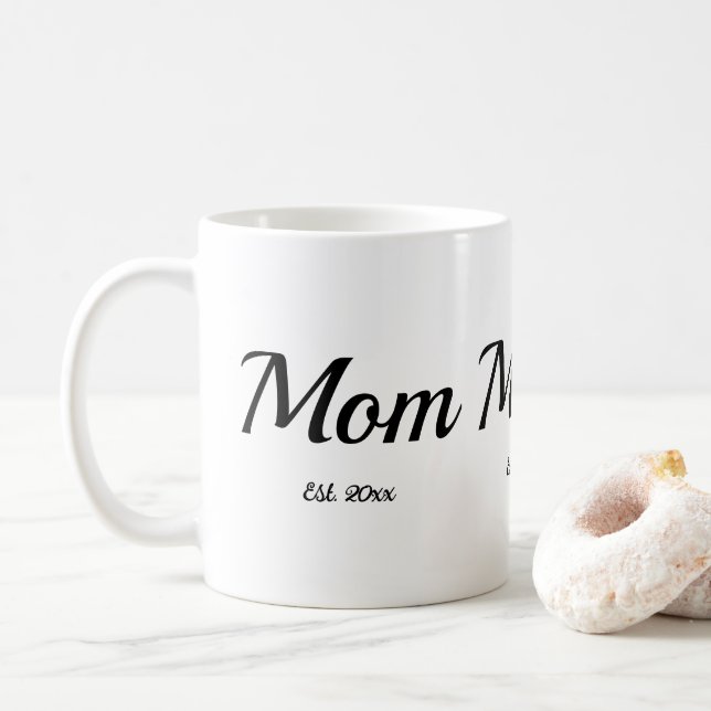 Taza De Café Mom Established New Mom Gift  (Con donut)