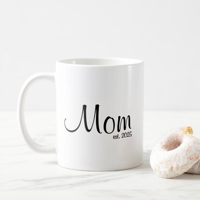 Taza De Café Mom Established New Mom Gift (Con donut)