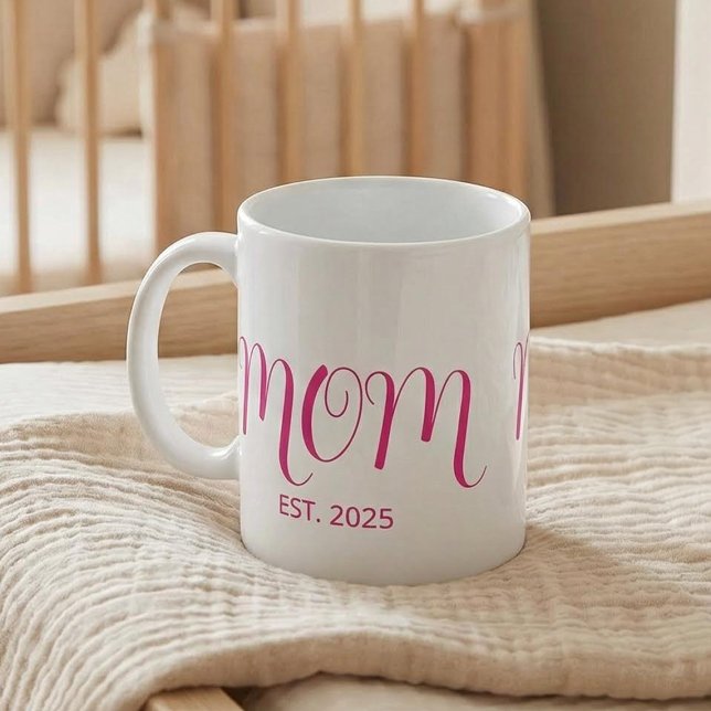 Taza De Café Mom Established New Mom Gift Coffee Mug (Subido por el creador)