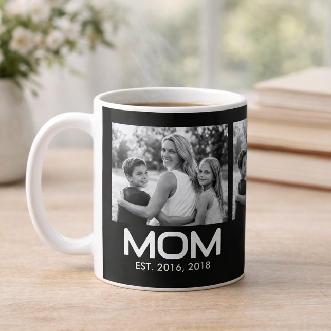Taza De Café Mom Established Photo Mother's Day  (Subido por el creador)