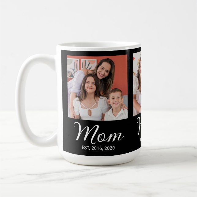 Taza De Café Mom Established Script Black 3 Photo  (Izquierda)