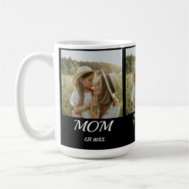 Taza De Café Mom Established Script Black 3 Photo