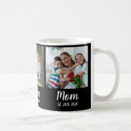 Taza De Café Mom Established Script Black 3 Photo