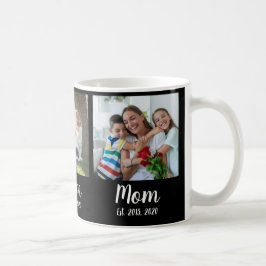 Taza De Café Mom Established Script Black 3 Photo