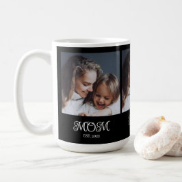 Taza De Café Mom Established Script Black 3 Photo