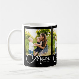 Taza De Café Mom Established Script Black 3 Photo