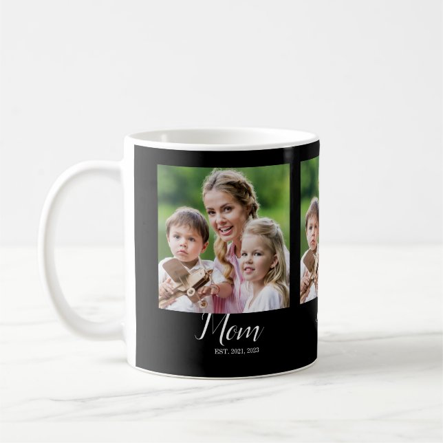 Taza De Café Mom Established Script Black 3 Photo  (Izquierda)