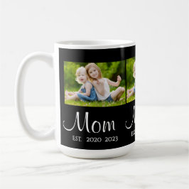 Taza De Café Mom Established Script Black 3 Photo