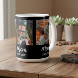 Taza De Café Mom Established Script Black 3 Photo