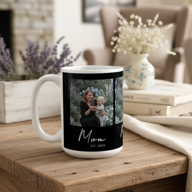 Taza De Café Mom Established Script Black 3 Photo (Subido por el creador)
