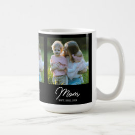 Taza De Café Mom Established Script Black 3 Photo