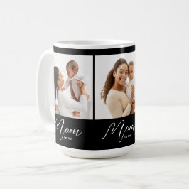 Taza De Café Mom Established Script Black 3 Photo