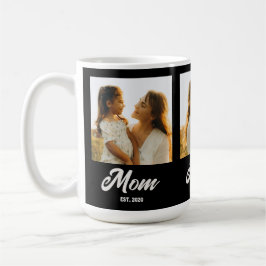 Taza De Café Mom Established Script Black 3 Photo
