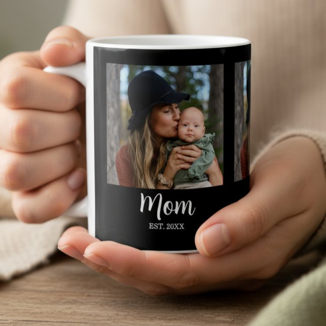 Taza De Café Mom Established Script Black Photo  (Subido por el creador)