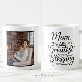 Taza De Café Mom Greatest Blessing Heartfelt Easy Custom Photo 