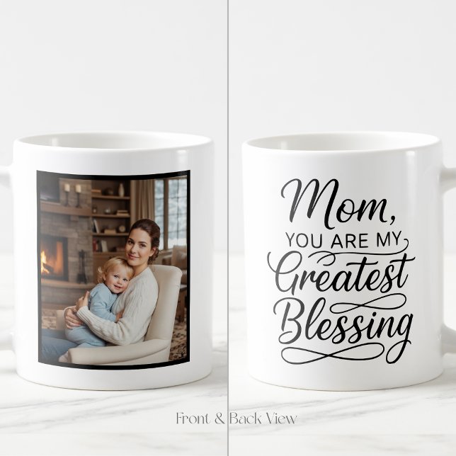 Taza De Café Mom Greatest Blessing Heartfelt Easy Custom Photo  (Subido por el creador)