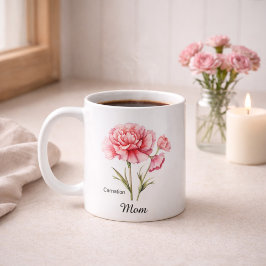 Taza De Café Mom January Birth Flower