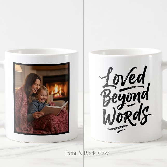 Taza De Café Mom Loved Beyond Words Custom Easy 1 Photo (Subido por el creador)