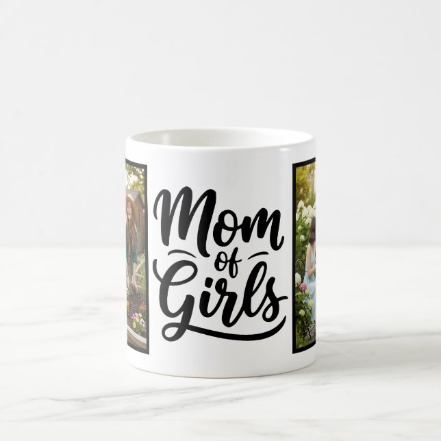 Taza De Café Mom of Girls Brush Script 2 Photo (Centro)