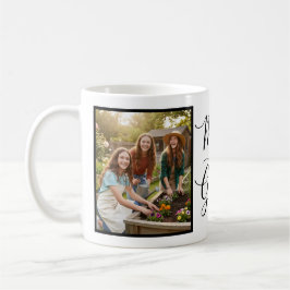 Taza De Café Mom of Girls Elegant Modern Script 2 Photo