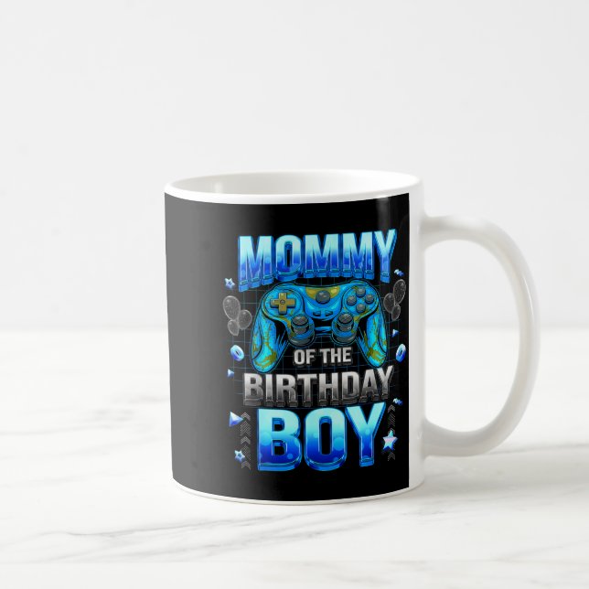 Taza De Café Mom Of The Birthday Boy Cool Gamer Funny Video Gam (Derecha)