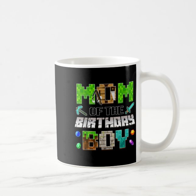 Taza De Café Mom Of The Birthday Boy Funny Gaming Birthday Xel  (Derecha)