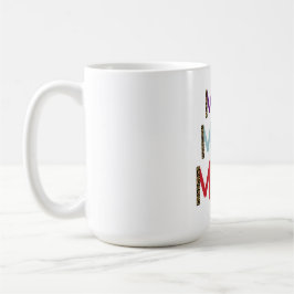 Taza De Café MOM Personalized Name Elegant White 