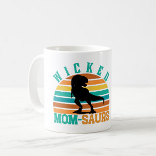 TAZA DE CAFÉ MOM-SAURS EN MADERA - DÍA DE LA MADRE T-REX DINO M