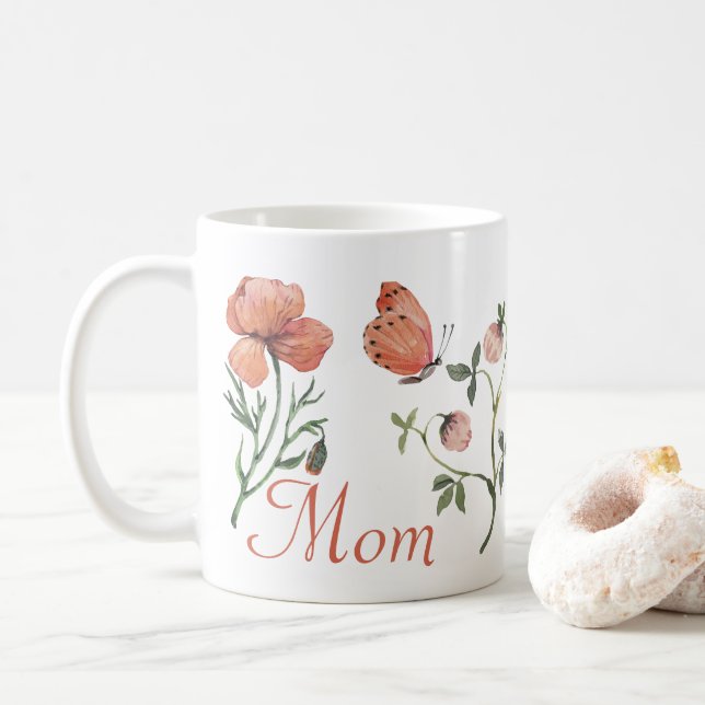 Taza De Café Mom Wildflower Mug (Con donut)