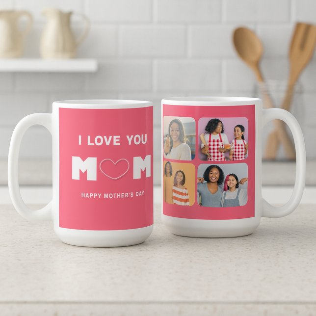 Taza De Café Mom, You’re My Whole Heart – Photo Collage (Subido por el creador)