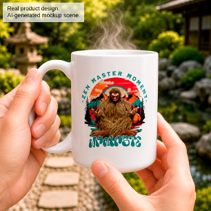 Taza De Café Momento del Maestro Zen Bigfoot Arte Retro de Medi