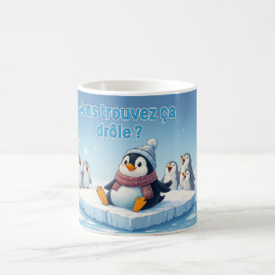 Taza De Café Momento divertido de pingüino
